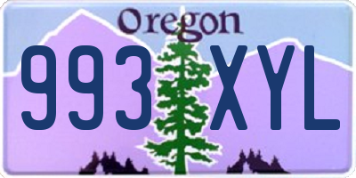 OR license plate 993XYL