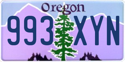 OR license plate 993XYN