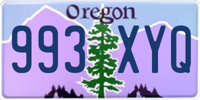 OR license plate 993XYQ