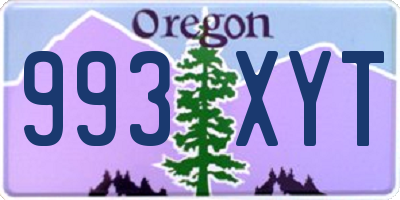 OR license plate 993XYT