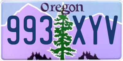 OR license plate 993XYV