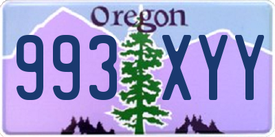 OR license plate 993XYY
