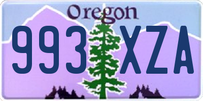 OR license plate 993XZA