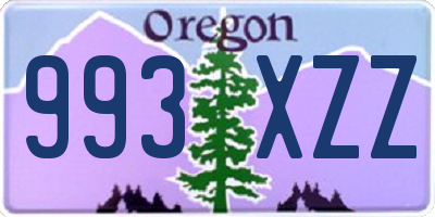 OR license plate 993XZZ