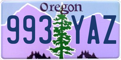 OR license plate 993YAZ