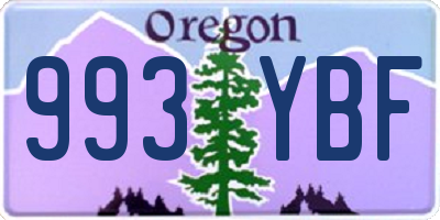 OR license plate 993YBF