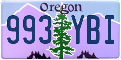 OR license plate 993YBI