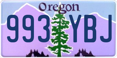 OR license plate 993YBJ