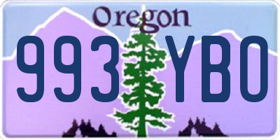 OR license plate 993YBO