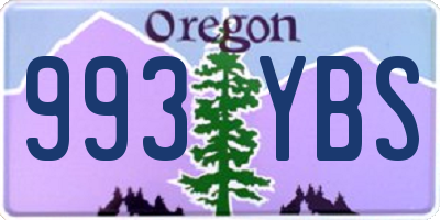 OR license plate 993YBS