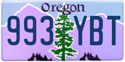 OR license plate 993YBT