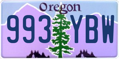 OR license plate 993YBW