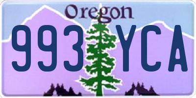 OR license plate 993YCA