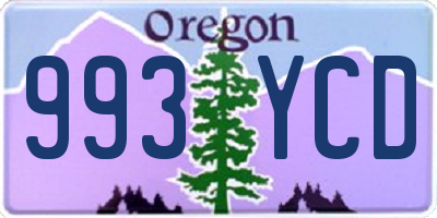 OR license plate 993YCD