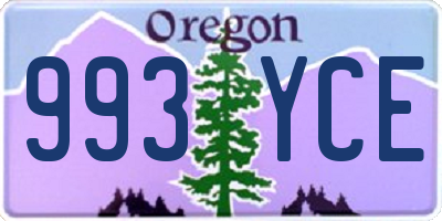 OR license plate 993YCE