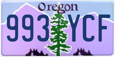 OR license plate 993YCF