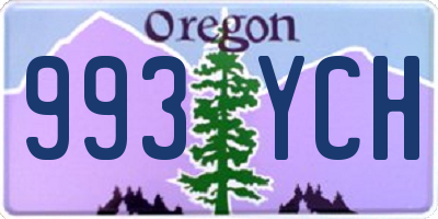 OR license plate 993YCH