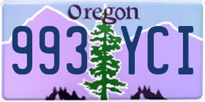 OR license plate 993YCI