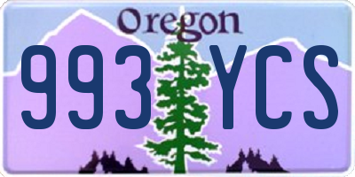 OR license plate 993YCS