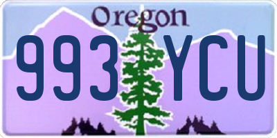 OR license plate 993YCU