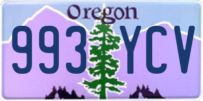 OR license plate 993YCV