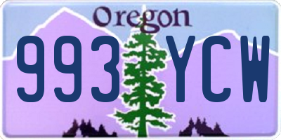 OR license plate 993YCW