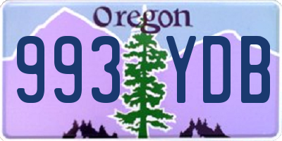 OR license plate 993YDB