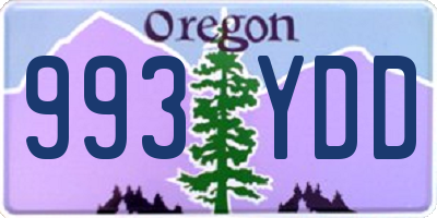 OR license plate 993YDD