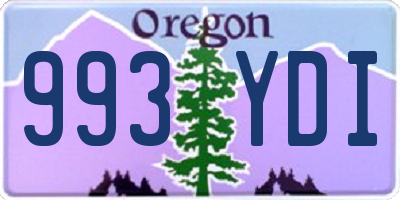 OR license plate 993YDI