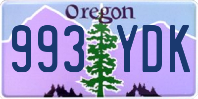 OR license plate 993YDK