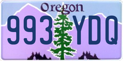 OR license plate 993YDQ