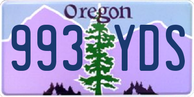 OR license plate 993YDS