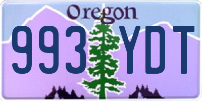 OR license plate 993YDT