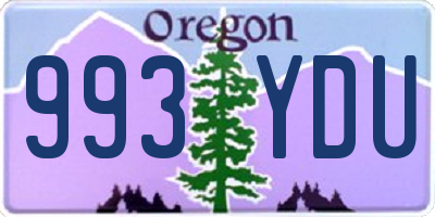 OR license plate 993YDU