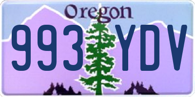 OR license plate 993YDV