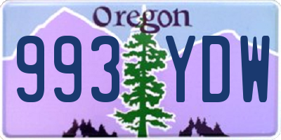 OR license plate 993YDW