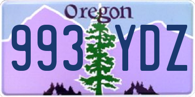 OR license plate 993YDZ