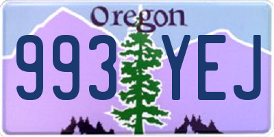 OR license plate 993YEJ