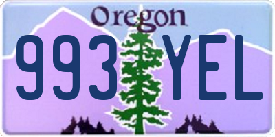 OR license plate 993YEL