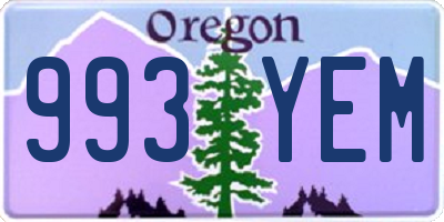 OR license plate 993YEM