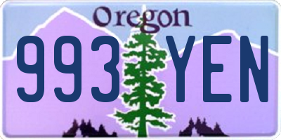 OR license plate 993YEN