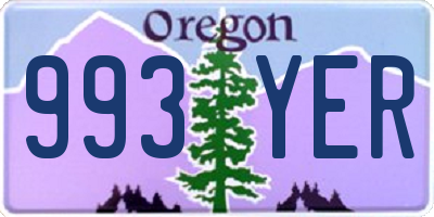 OR license plate 993YER