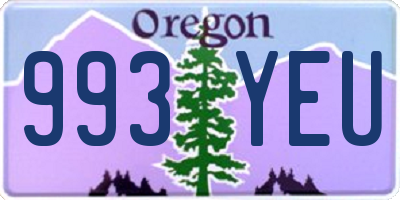 OR license plate 993YEU