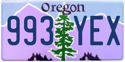 OR license plate 993YEX