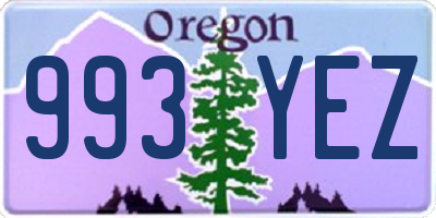 OR license plate 993YEZ