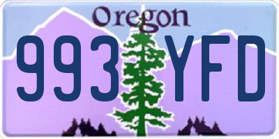 OR license plate 993YFD