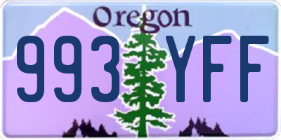 OR license plate 993YFF