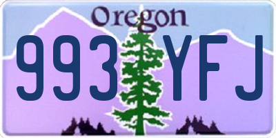 OR license plate 993YFJ