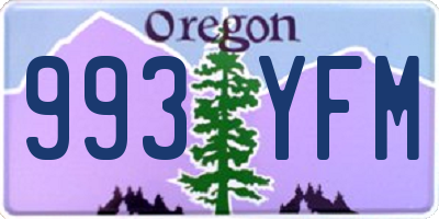 OR license plate 993YFM