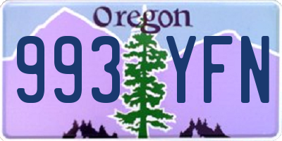 OR license plate 993YFN